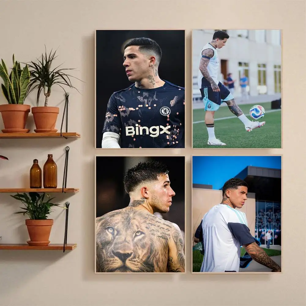 E-Enzo F-Fernandez Poster Self-adhesive Art Waterproof Paper Sticker Coffee House Bar Room Wall Decor