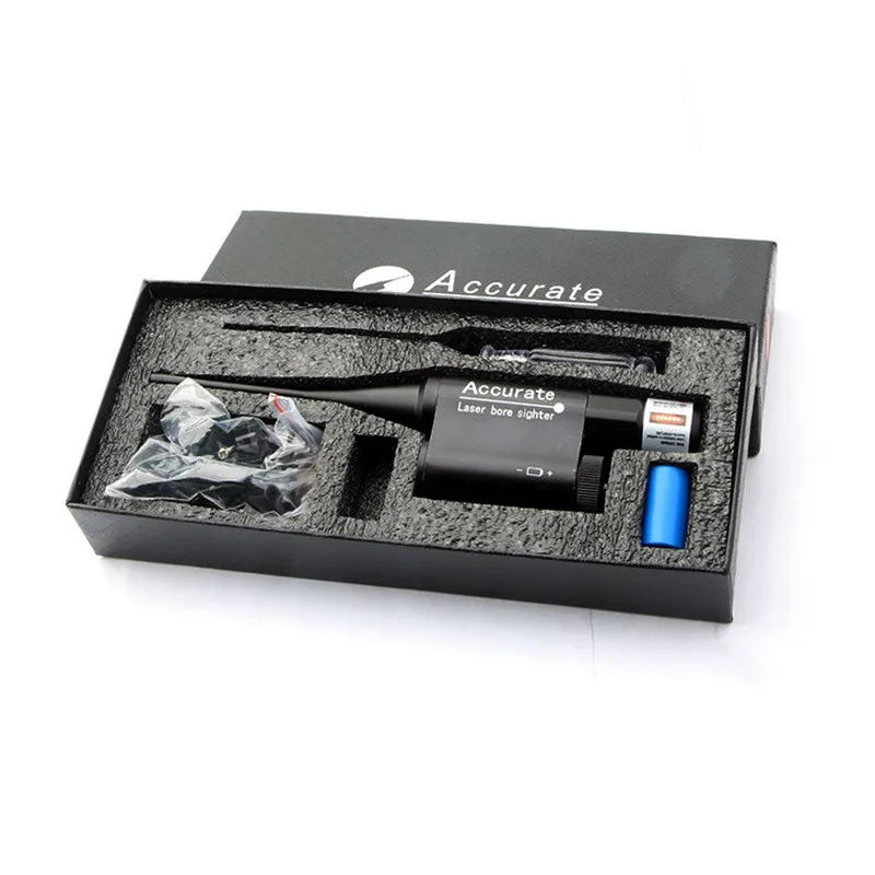Laser Bore Sight Kit with 12 Adapters 0.17 .17 .22 to 12GA Calibers Red or Green with Button Switch Hunting Laser Collimator