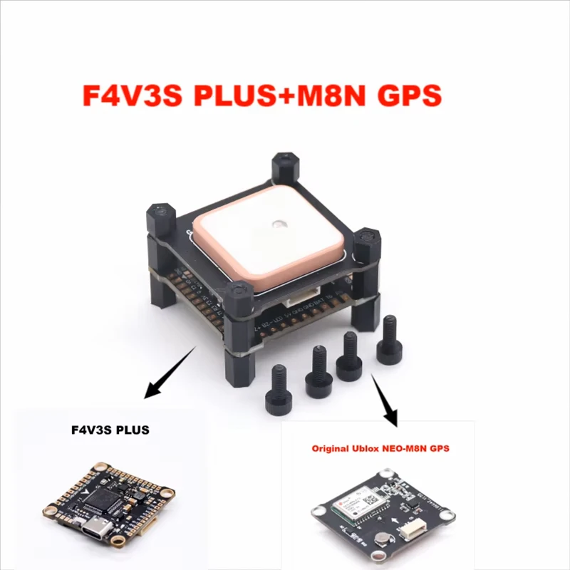 وحدة m8n GPS مع بوصلة QMC5883 لـ F4V3S PLUS التحكم في الطيران QAV250 220 RC الطائرة بدون طيار FPV سباق كوادكوبتر Betaflight INAV #5