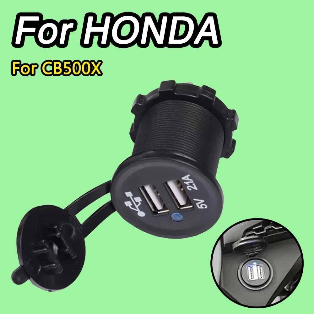 

For Honda CB500X CB 500X CB 500 X CB500 X 2023 Motorcycle Accessories Cellphone Dual USB Fast Charger Relay Adapter Plug Socket