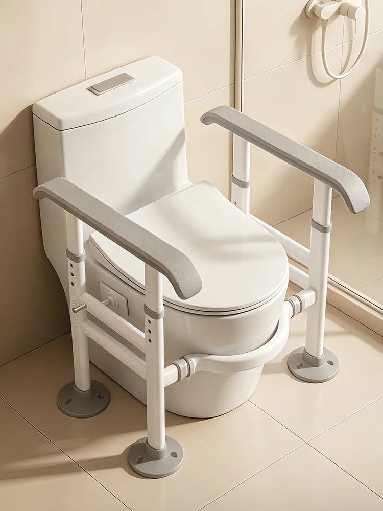 

No punching toilet armrest the elderly safety help frametoilet non-slip
