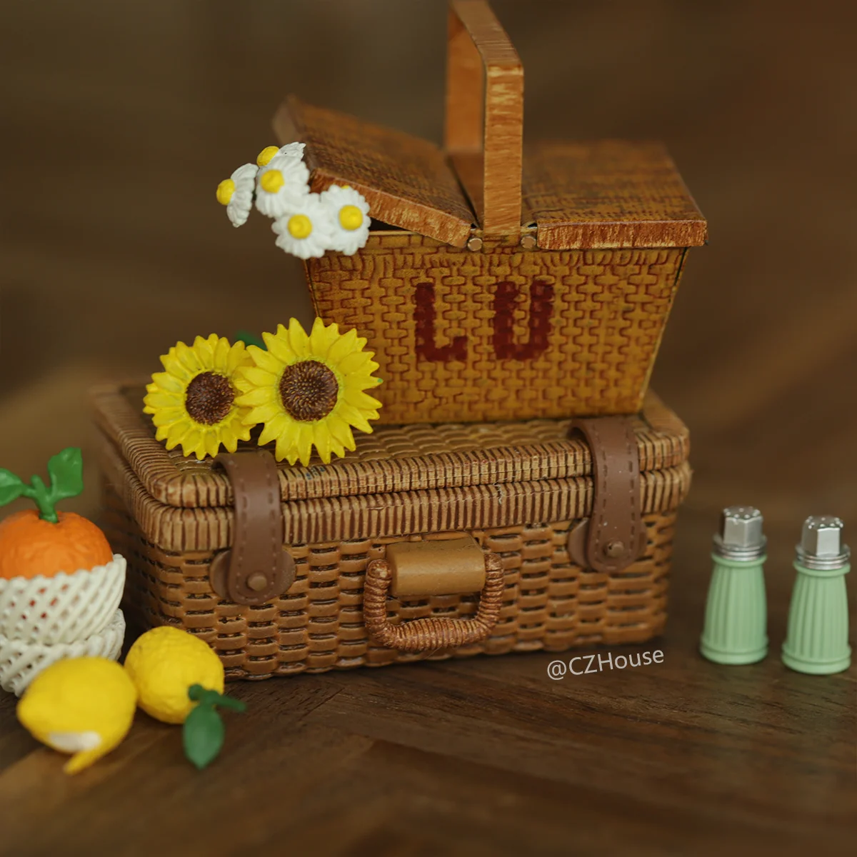 1:6 بيت الدمية نموذج صغير اكسسوارات الأثاث المعادن الغذاء سلة التخزين Bjd Blyth الجندي Lol المطبخ المشهد اطلاق النار الدعائم لعبة