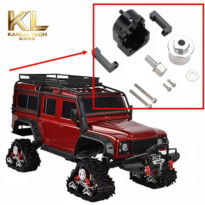 1/10 Scale RC Crawler Upgrade Parts, TRX4 Track Wheels, Snow Tires, Limiters, Wheel Hubs, 1 Set