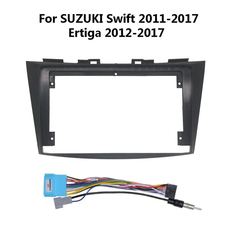 9 inch Car Radio Fascia For SUZUKI Swift / Ertiga Auto Stereo ABS Plastic Dashboard Panel Mounting Bezel Faceplate Frame Kit