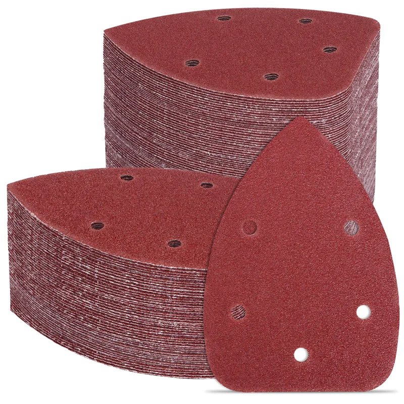 10pcs Self-adhesive Sandpaper Triangle Sander Sand Paper Hook Loop Sandpaper Disc Abrasive Tools For Polishing Grit 40-400