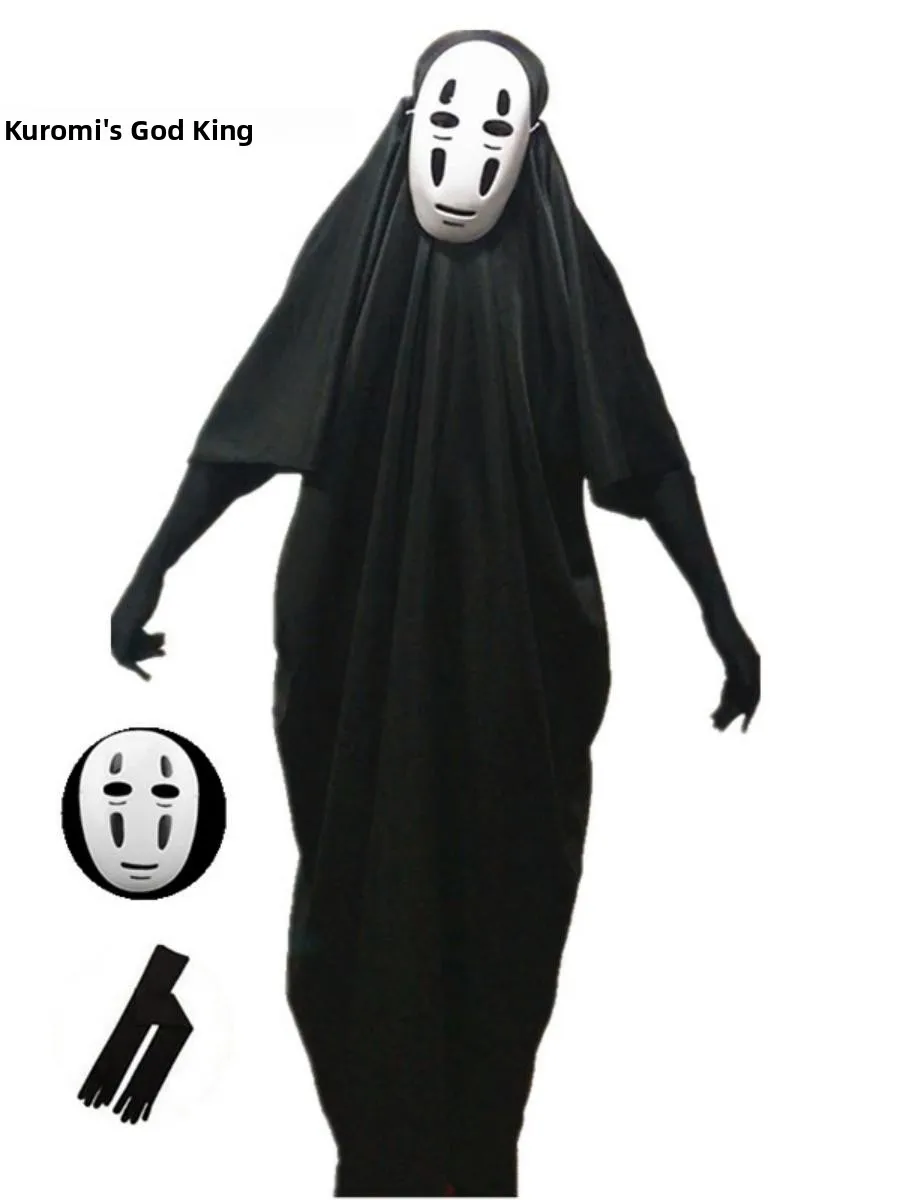 

Новое поступление, костюм для косплея No-Face M, аниме-маска, перчатки, одежда для выступлений на Хэллоуин, Тысяча и Тысяча поисков фильма