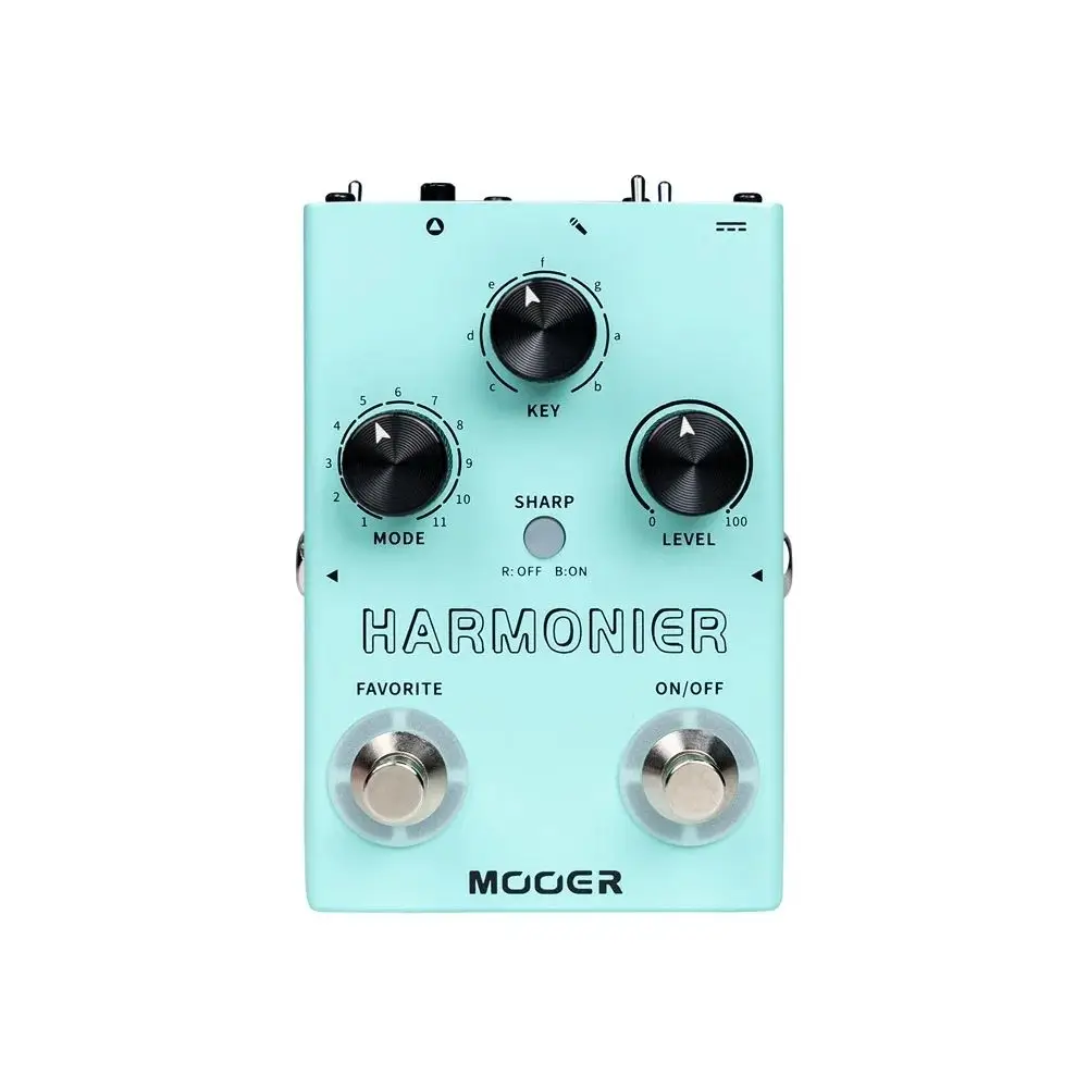 Mooer VP2 HARMONIER is a comprehensive two-step harmonizer with a choice of 12 keys and 11 harmonic modes