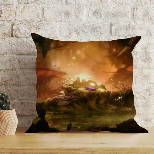 오리와위스프의 의지 쿠션 커버, 가정용 장식 아이템, 루나 가을 장식, 40x40cm, 45x45 