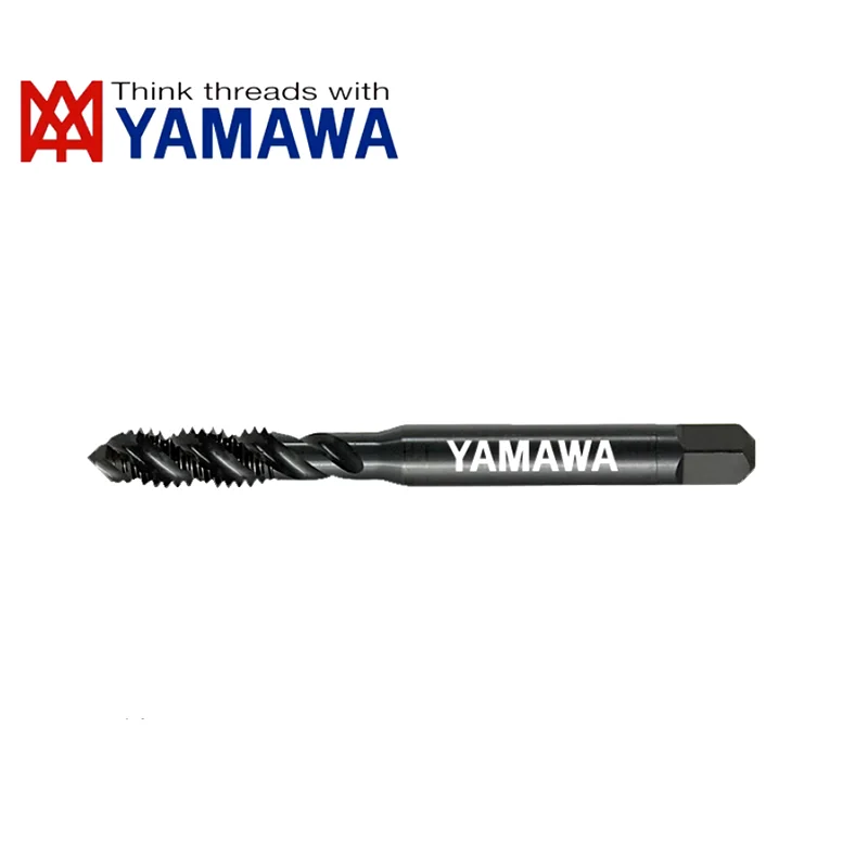 Janpan YAMAWA 1PCS HSSE TIN Coating Spiral Fluted Tap 2-56 3-48 4-40 6-32 10-24 12-24 1/4 3/8 3/8 1/2 Machine Screw Thread Taps