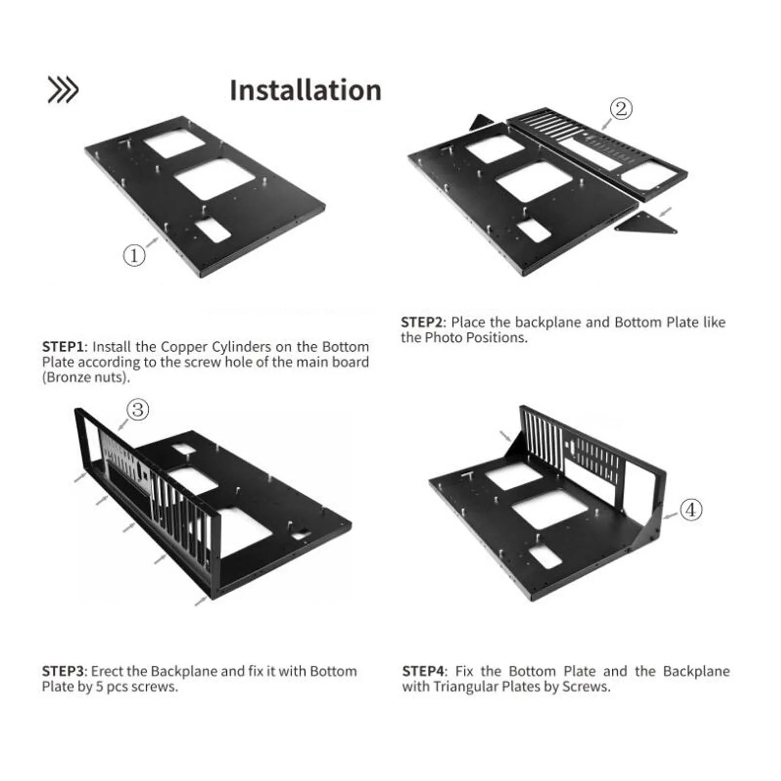 رف الكمبيوتر المفتوح يدعم X79 X99 اللوحة الرئيسية للخدمات المزدوجة لتقوم بها بنفسك رف الهيكل المفتوح للكمبيوتر للوحة الأم ATX M ATX ITX #4