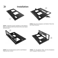 Computer Open Case Rack Support X79 X99 Dual Servers Mainboard DIY Computer Open Chassis Rack for ATX M ATX ITX Motherboard 4