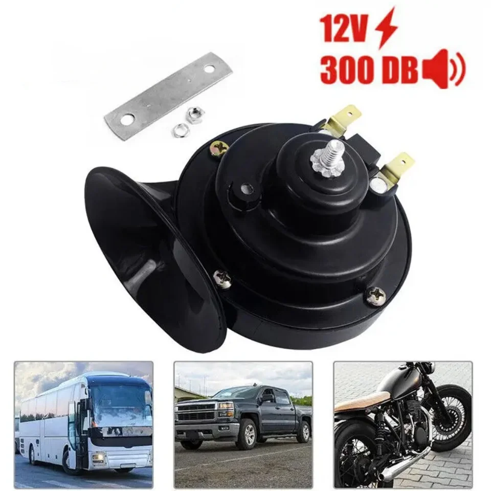 12V Super Loud Motorcycle Waterproof Snail Horn Sound Monophonic Scooters Motorcycle Accessories Electric Moped Horn