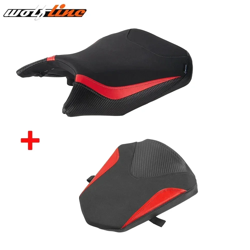 WOLFLINE 2 Pz/set Sedile Anteriore Cuscino Sella Posteriore per Honda CBR500R 2019-2023 2020 2021 2022 CBR400R 2022-2024 2023