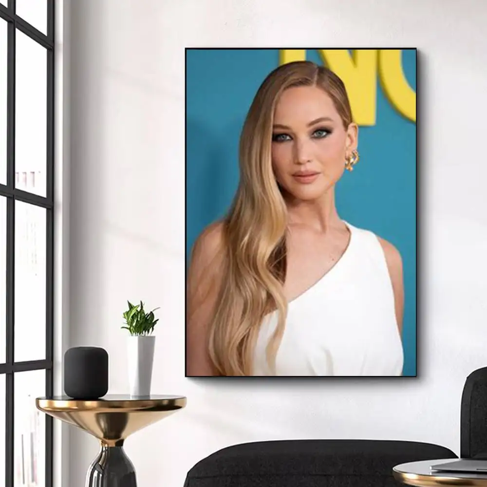 Jennifer Lawrence Actress Poster High Quality Dorm Living Room Aesthetic Wall Decoration Painting Stickers Gift