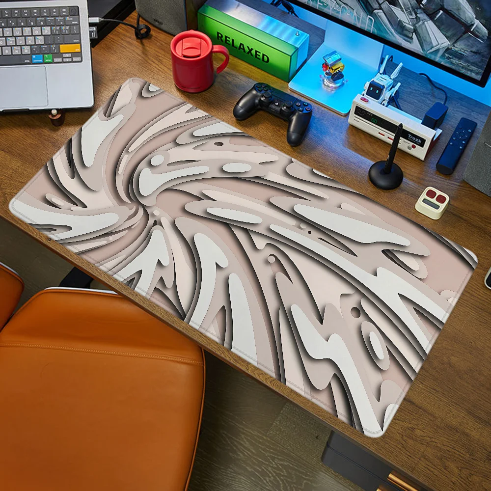 Pk Control Xxl Mouse Pad Large LAYERED SWIRL Gamer Desk Mat Pc Gaming Accessories Mousepad Anime Computer Table Mats Office Pads