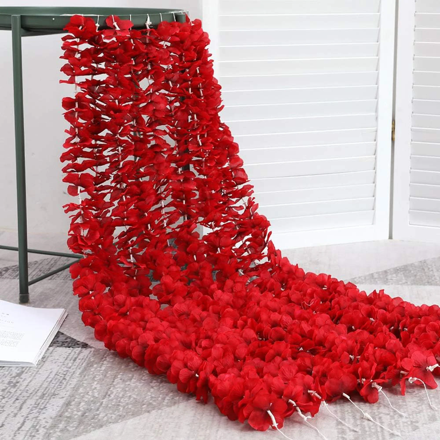 20 Stück 100cm Seiden-Kunstpflanze Sakura-Ranke Hochzeit Weihnachten Gartenbogen Girlande Garten Außenbereich Heimdekoration DIY Geschenk – Detail 10