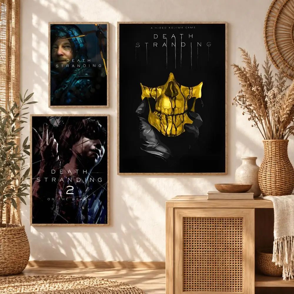 D-Death Stranding 2 Poster Stickers Self-Adhesive Mural Wall Art Decals for Bedroom Living Room Home Painting Decor Gift