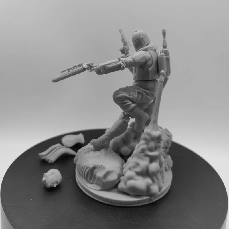 

Масштаб 1/24, фигурка из смолы, мандалорская сборная модель, комплект, разобранная и неокрашенная 3D-статуя, игрушка