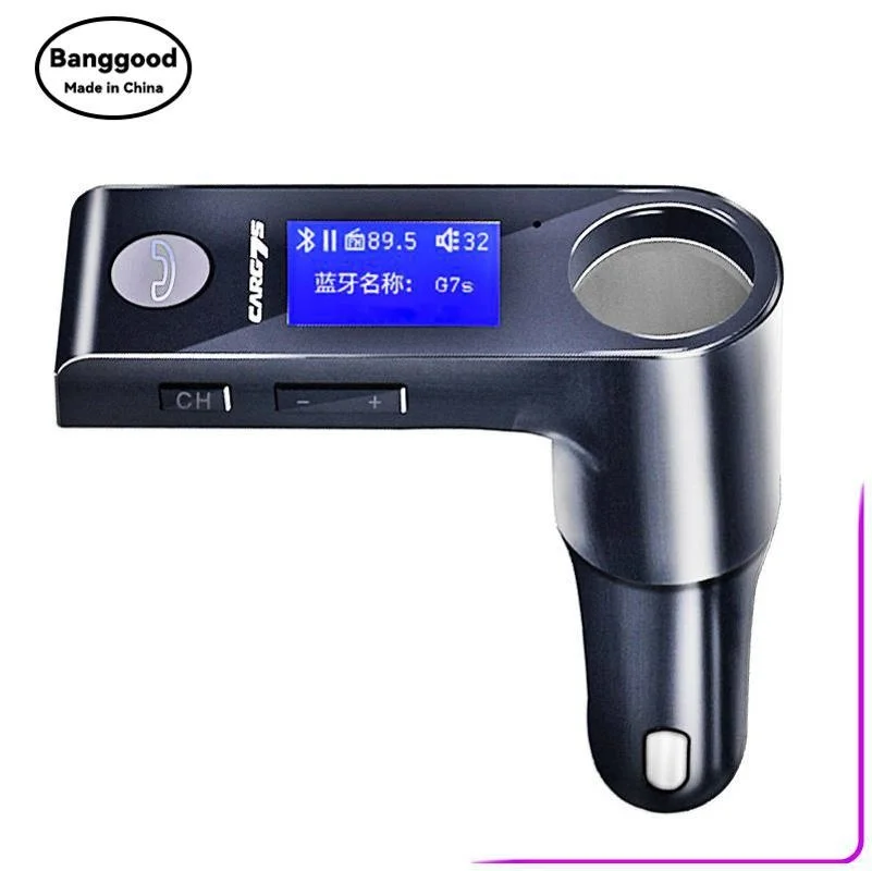 

Car Bluetooth with Cigarette Lighter Expansion Display Screen Rotatable G7S Car Bluetooth Mp3 Car Player