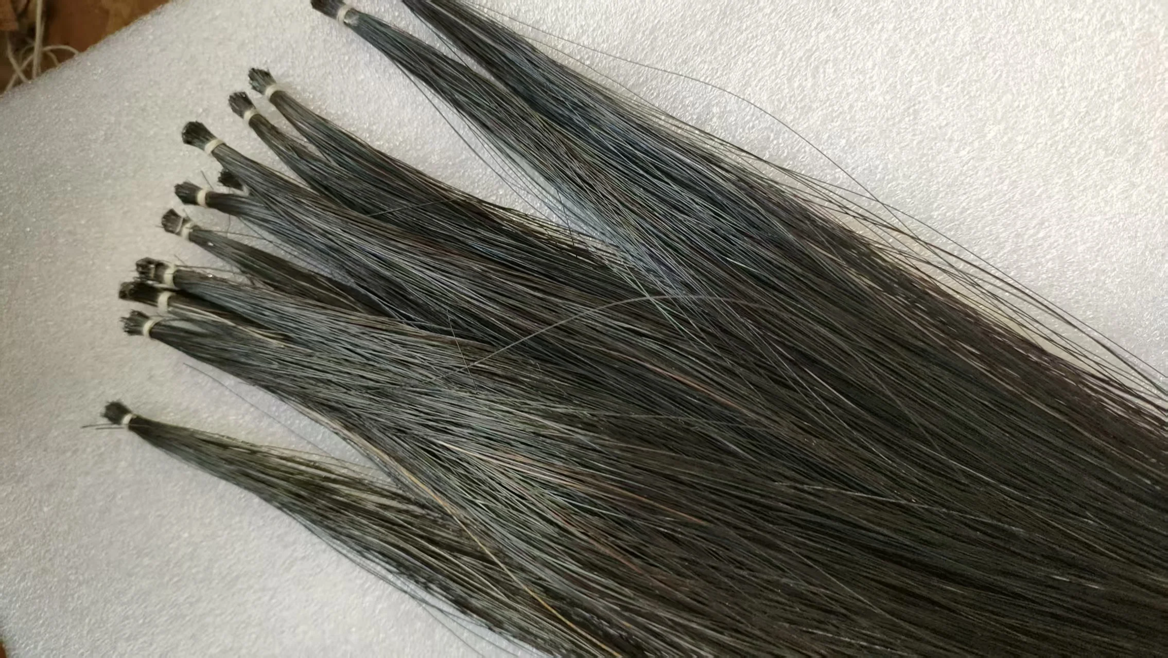 25 Hanks Black Violin Bow Hair 6 Grams/PC 32 Inches Stallion Horse Tail Hair