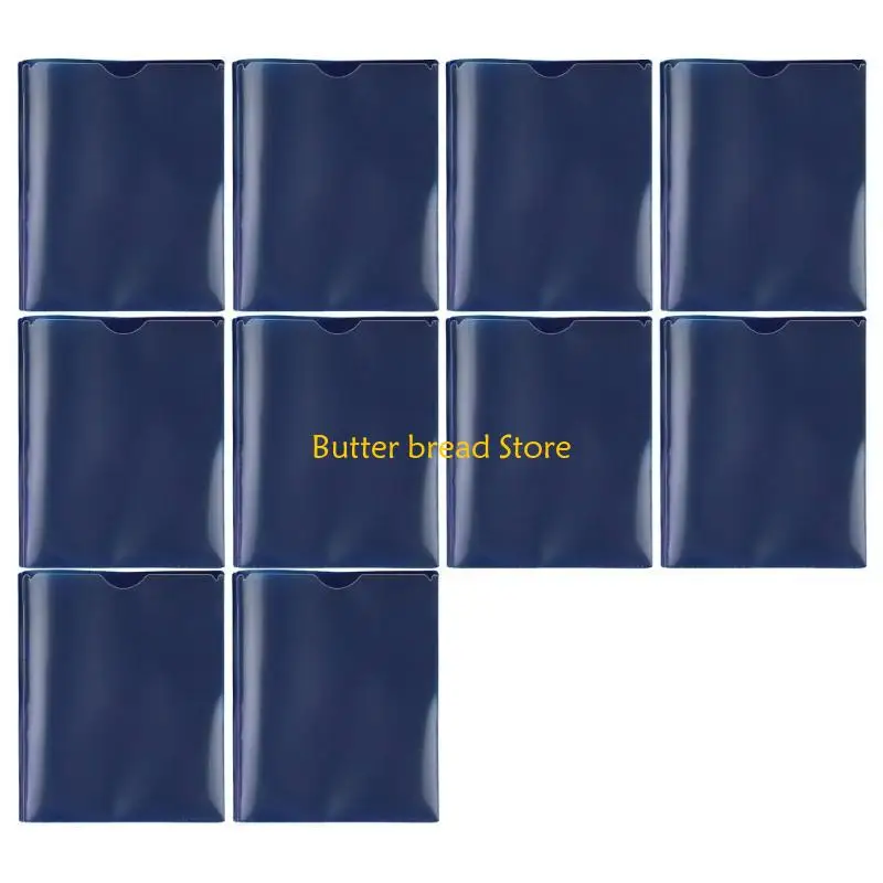 W89C 10Pcs Letter Size Paper Folder with Two Pockets and Business Card Holder, Two Pocket Folders with 3 Prong for Office