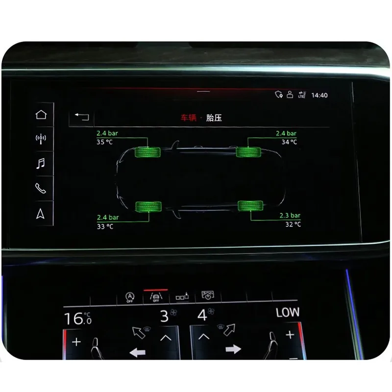 Automotive Digital 315MHz Built-In Tire Pressure Monitoring Sensor S6 S7 A6 A7 2019-2025 Enhance Driving Stability