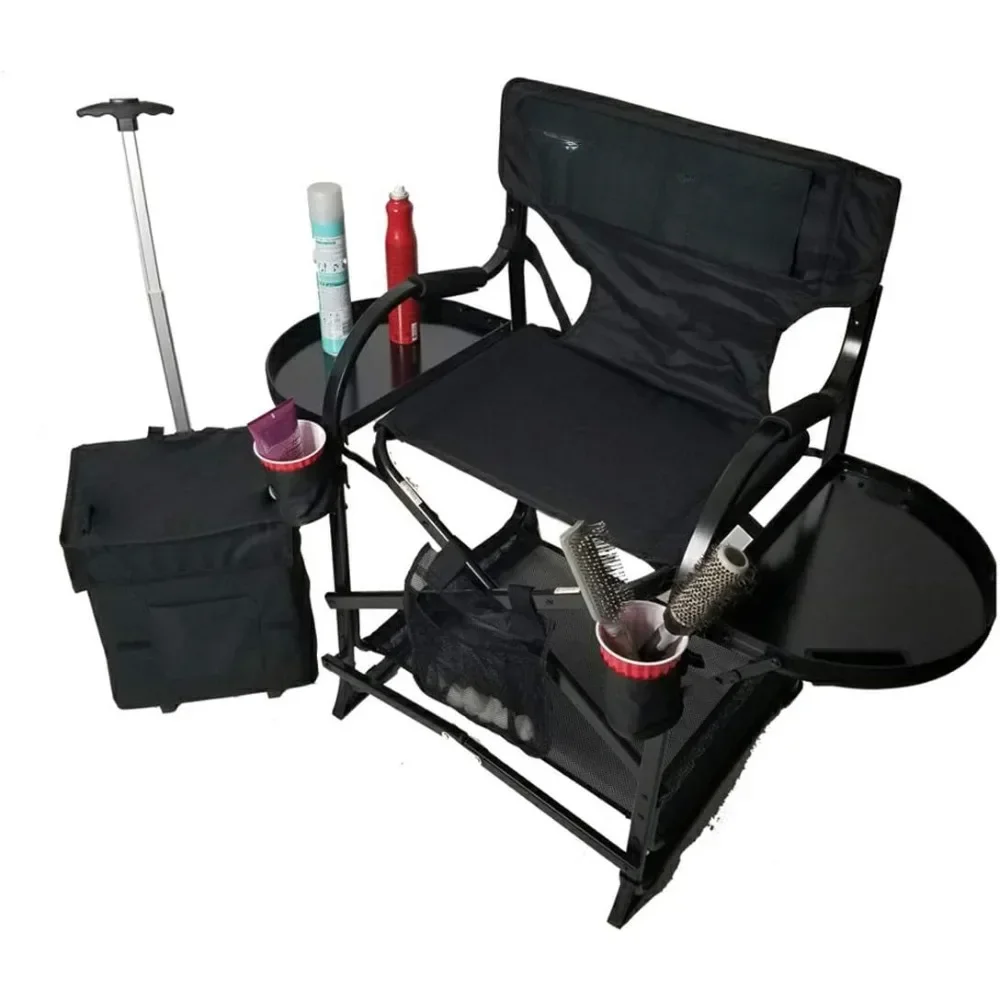 

Portable Makeup and Hairstylist Chair & Storage Cart Swivel Stool Adjustable Seat Height With Carry Bag Chair for Beauty Salon