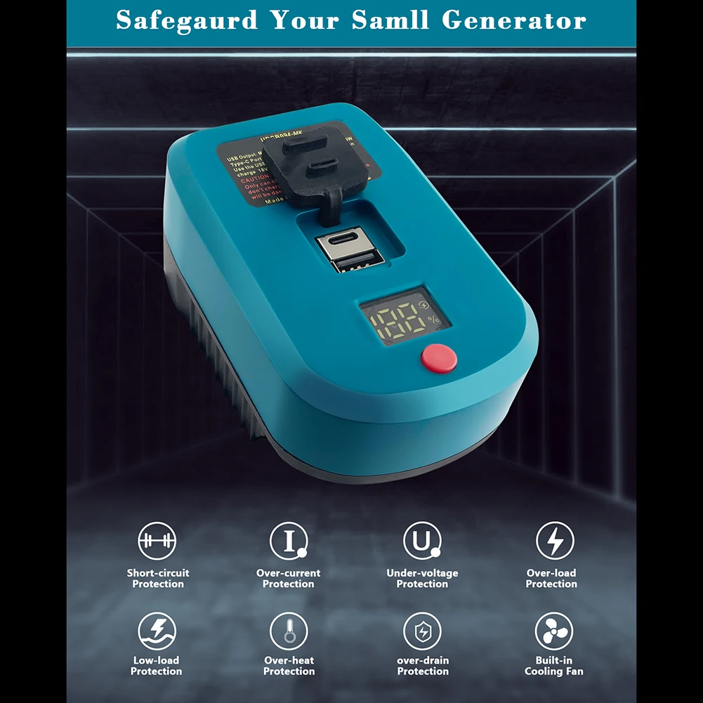 

On-the-Go Charging Approx 110x70x50mm Battery Charger Adapter Dual Device Charging Adapter Fast Charging Charger