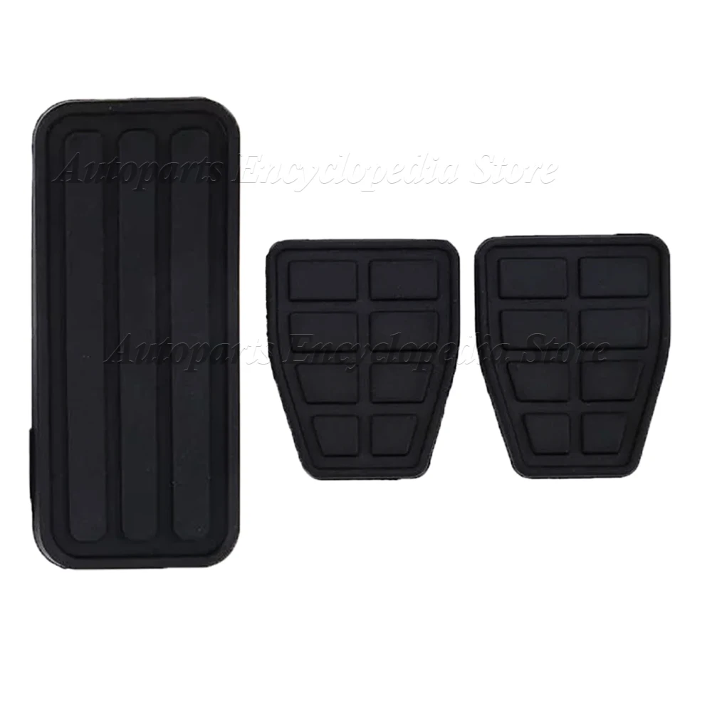 3 PCS For T4 Transporter 171721647 321721173  Clutch Brake Accelerator Pedal Pad Kit Rubber Black Flexible Wearproof Replacement