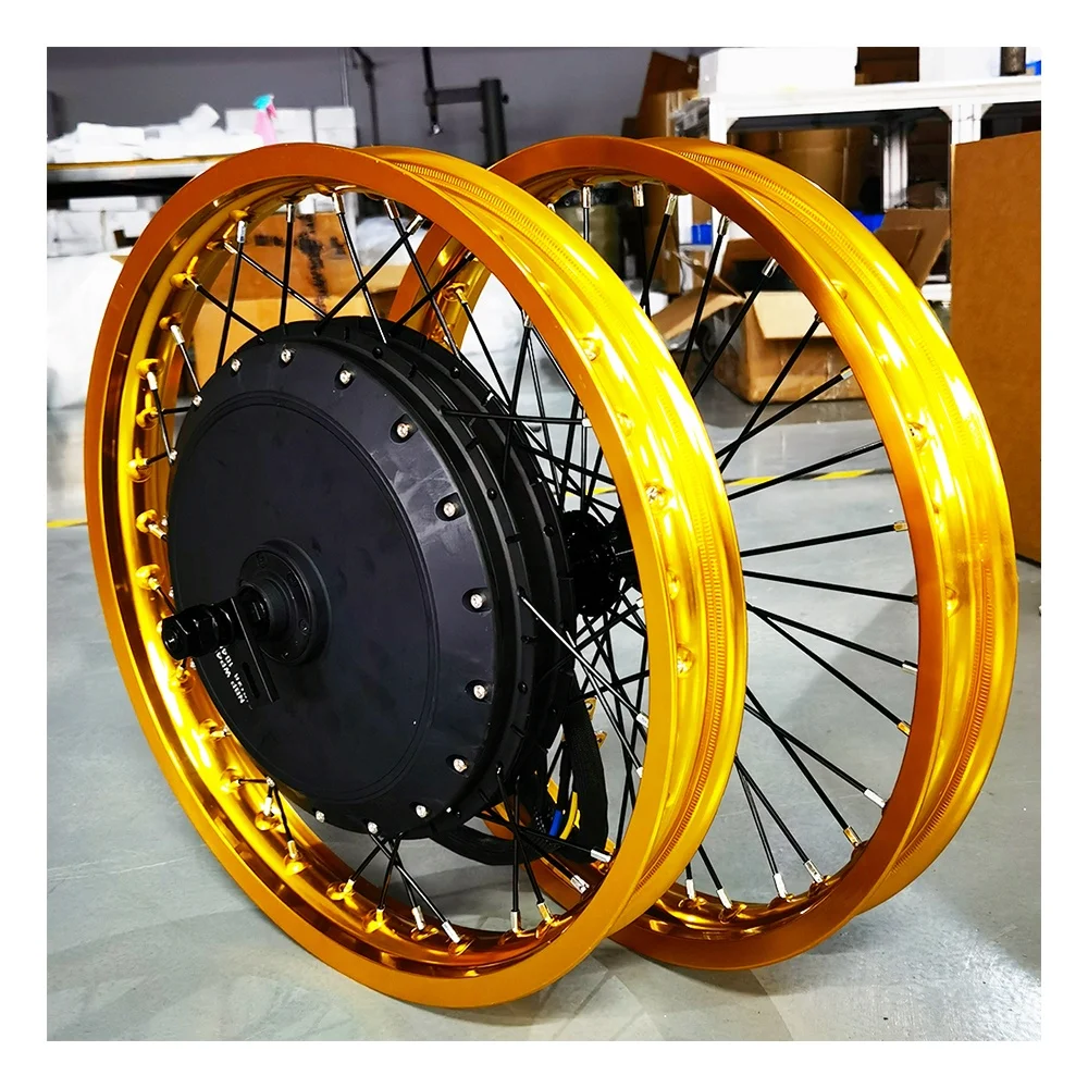 QS273 8kw 3.5T 5T High Torque Hub Motor Electric Motorcycle Conversion Kit 72V 8000W