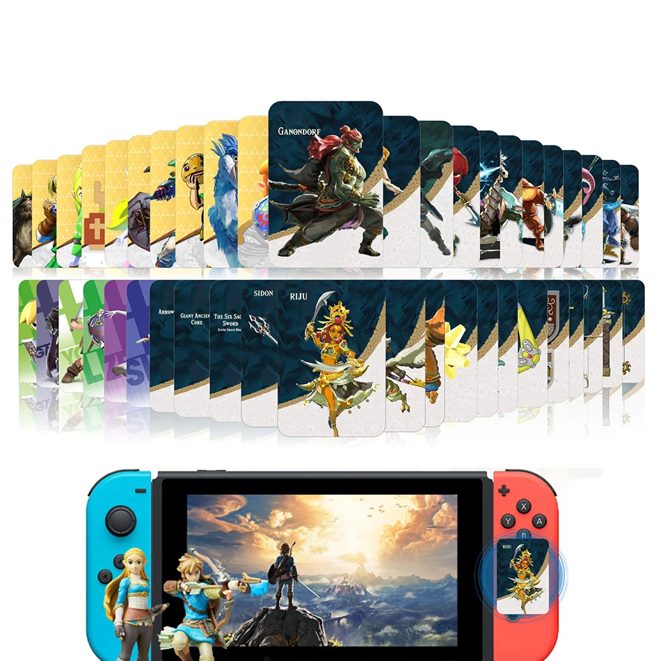 

Новый стиль, 45 шт. карты Zelda Amiibos применяются к легенду Zelda Tears of the Kingdo and the Legend of Zelda, новейшего параплана