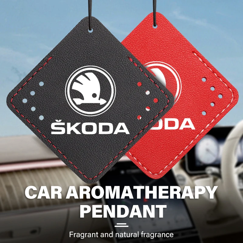 For Skoda Car Perfume Rearview Mirror Aromatherapy Pendant Deodorant Sachet Octavia A5 A7 RS Fabia Superb Rapid Karoq