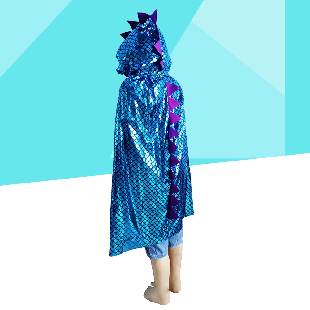 Children Dinosaur Hooded Costume Cloak 110cm Halloween Party Capes Performance Clothing Kids Cloak Children Capes