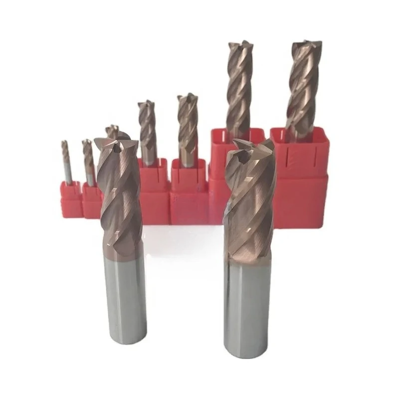 

55HRC 65HRC CNC Lathe Milling Machine Cutters 4 Flutes End Mill