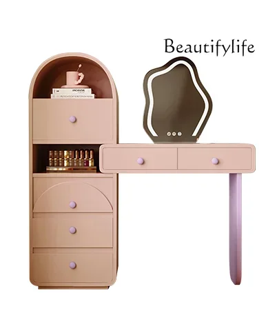 French Cream Style Solid Wood Dressing Table Bedroom Small Modern Light Luxury High Sense Makeup Table