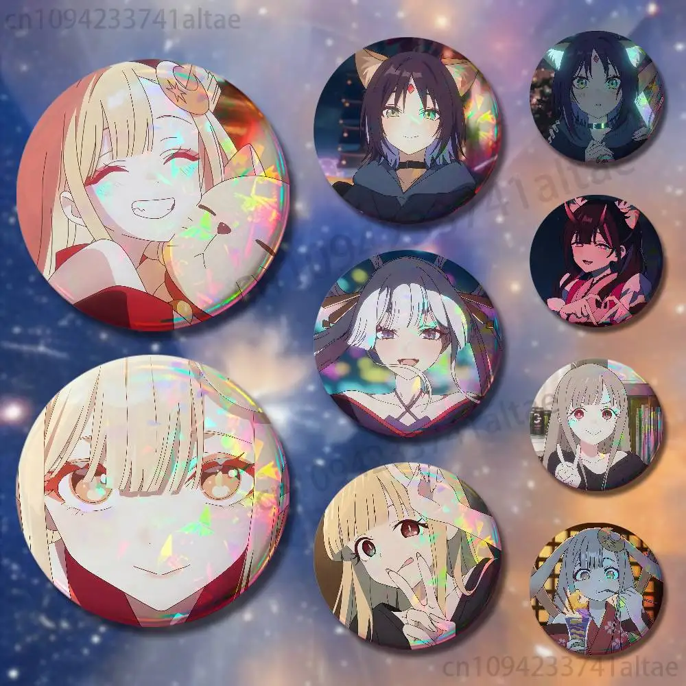 Cosmic P-Princess K-Kaguya Badges 25mm 32mm 44mm 58mm 75mm Round Cosplay Pin Bag Decor Fans Collect Friends Gifts Souvenir