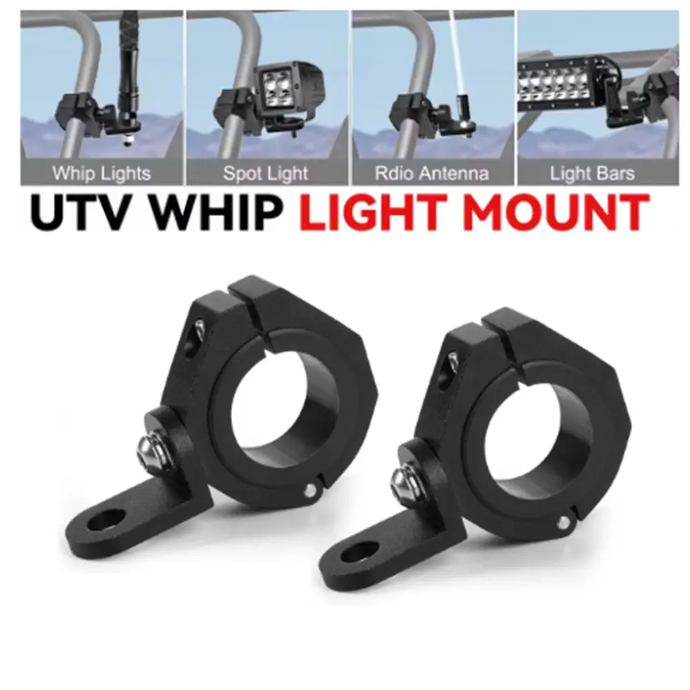 

1/2pcs UTV LED Whip Light Mounts UTV Flag Mount Led Antenna Brackets For ATV Roll Bar Cage RZR 900 1000 XP PRO Commander