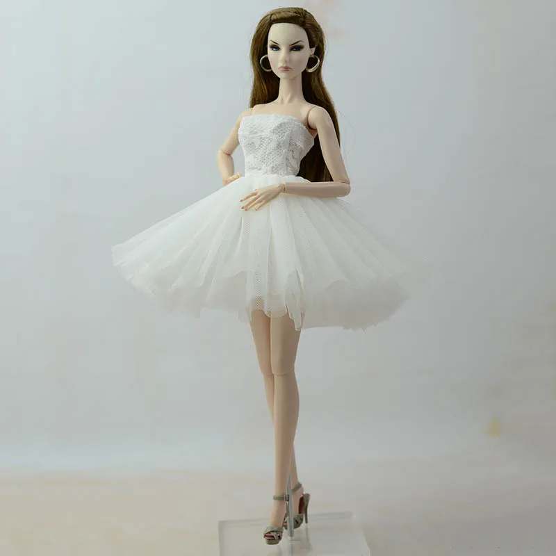 Robe De Poupée En Dentelle 30 Cm - Tenue De Ballet Pour Poupées Américaines, BJD 1/6 - Cadeau Enfant - Rose