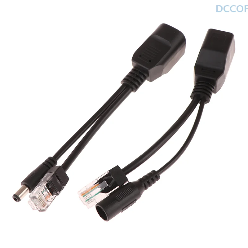 1 Pair Passive Power Over Ethernet Adapter Cable POE Cable POE Splitter RJ45 Injector Power Supply Module 12v