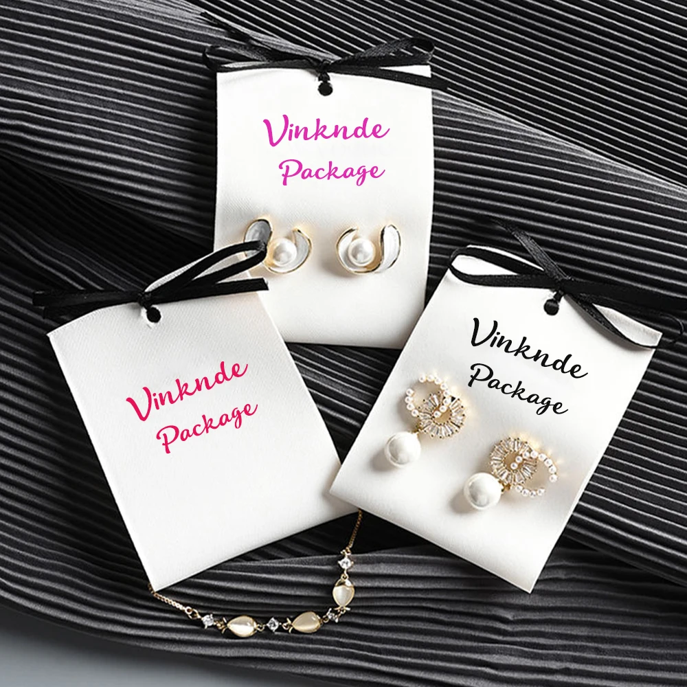 

Custom Brand Logo High Quality Jewelry Packaging & Display Card Cotton Canvas Jewellry Earring Necklace Packaging Cards Holder
