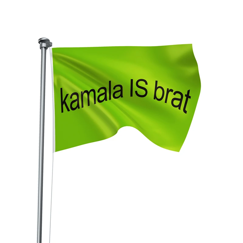 Gaslight Gatekeep Girlboss 5' x 3' Kamala IS Brat Harris Flag Banner Polyester with Brass Grommets 150cm x 90cm