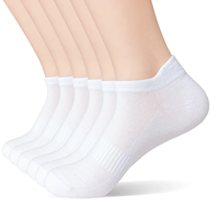 6 Pairs Ankle Socks Womens and Mens Couple Student Cotton Ear New Plus Size Mesh Athletic Sports Running Solid Color Boat Socks