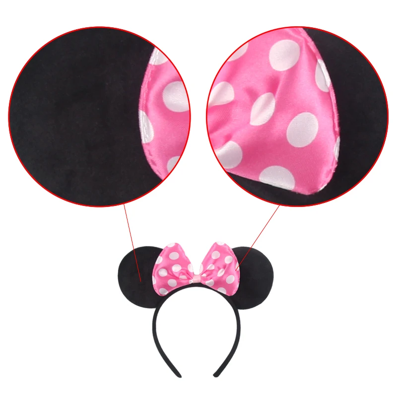 Knot Accessories Minnie Hairbands Favors Mom Lovely Ears Kids Mickey Headbands Hair Boys Party Sequin Baby Birthday Bows Girls