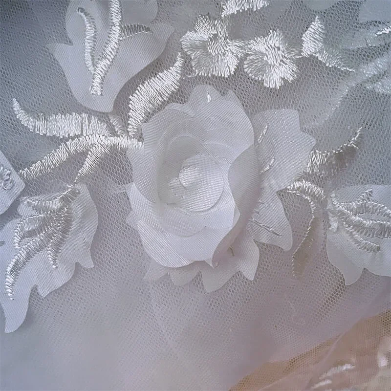19-kleuren hoogwaardige 3D-bloemkantstof. TrouwjurkDIYKinderkleding Naaien Stof Achtergrond Decoratie Accessoires