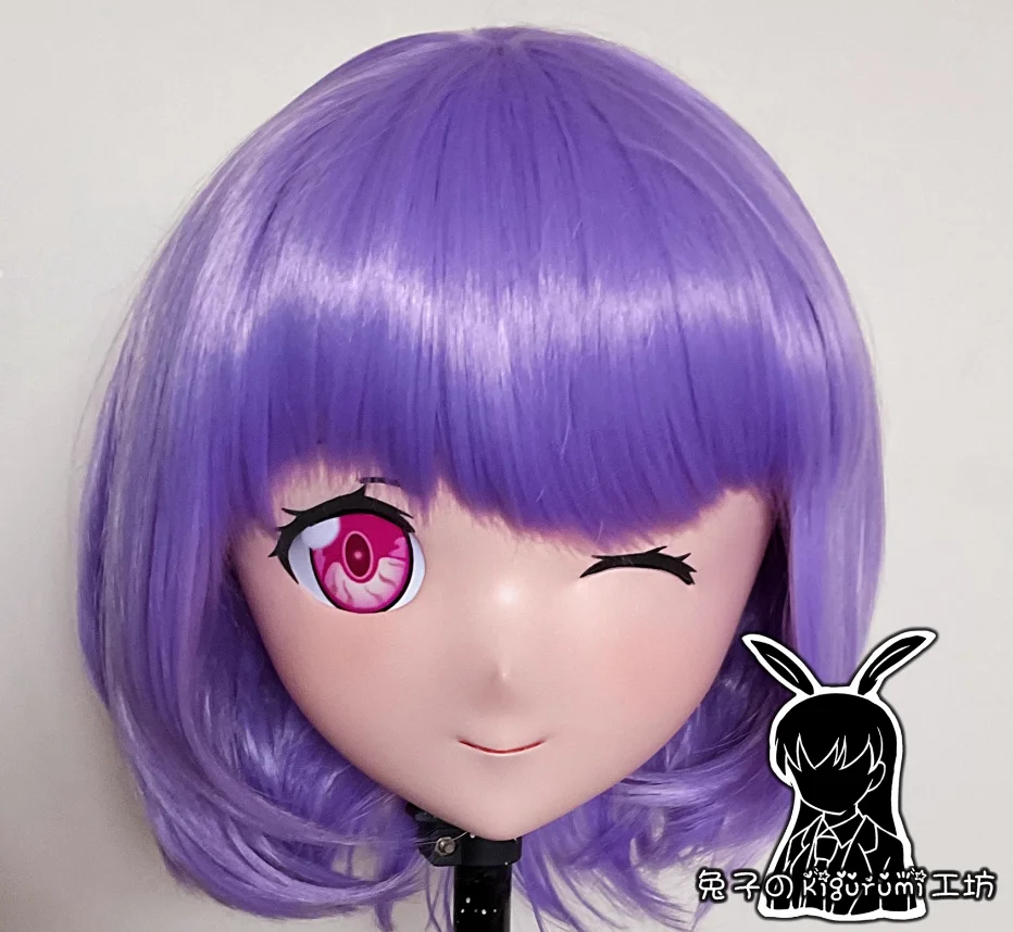 

(RB32917)Customize Lockable Full Head Resin Cartoon Cosplay Japanese Character Anime Role Play Kigurumi Mask With Back Shell