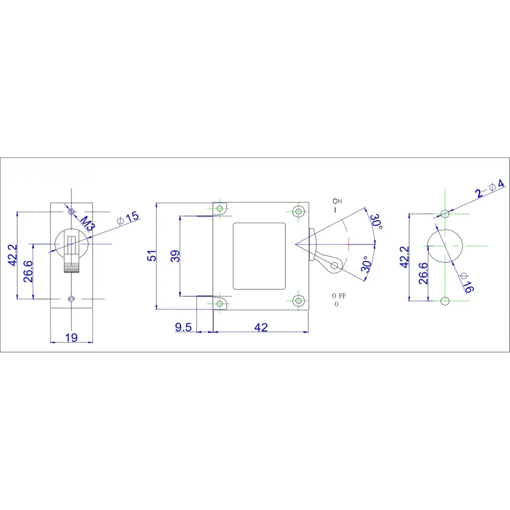 As Show Overload Protector Manual Auto Reset Circuit Breaker Electromagnetic Switch Electromagnetic Switch 10,000 ON-OFF Cycles