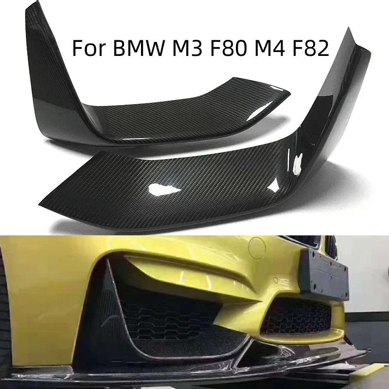 

Dry Carbon Fiber front bumper protective cover Spoiler Body Kit diffuser lip Splitter For BMW F80 M3 F82 F83 M4 2014-2020