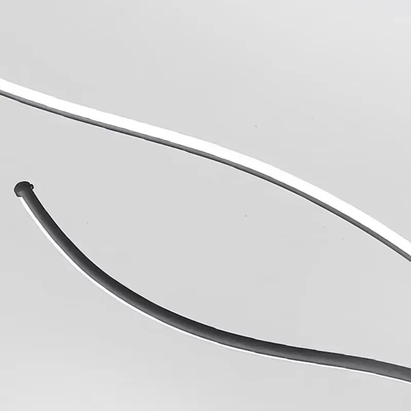 New Minimalist and Personalized Small Branch Circular Base Vertical LED Light Source Curved Artistic Line Floor Lamp