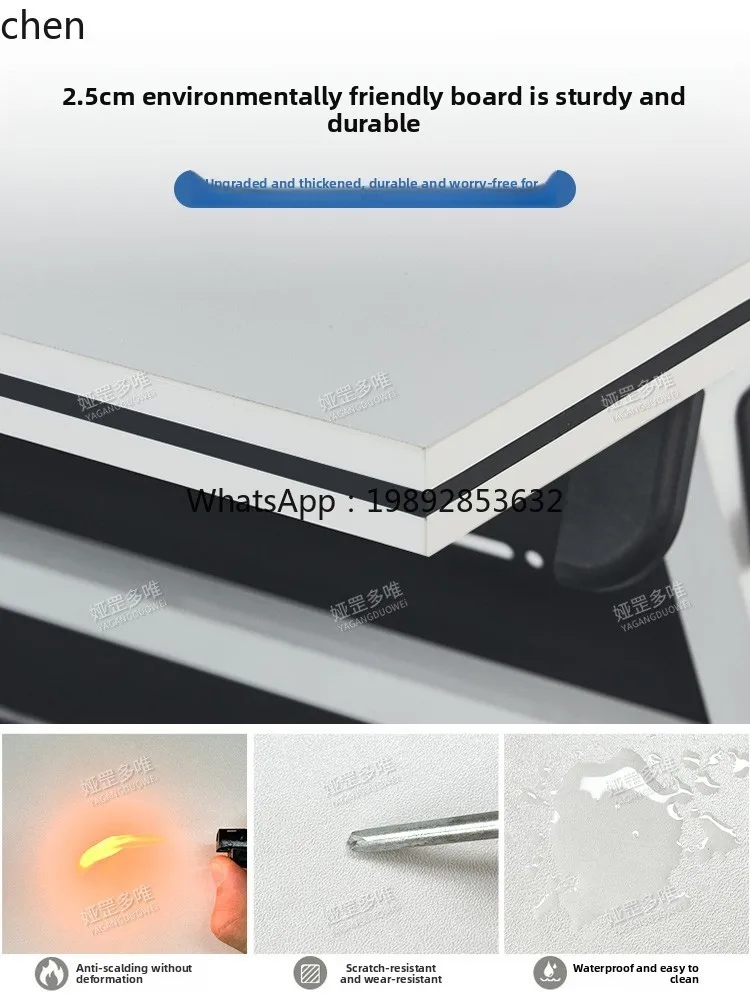 

Folding Training Table and Chair Set Movable Conference Table Splicing Training Desk