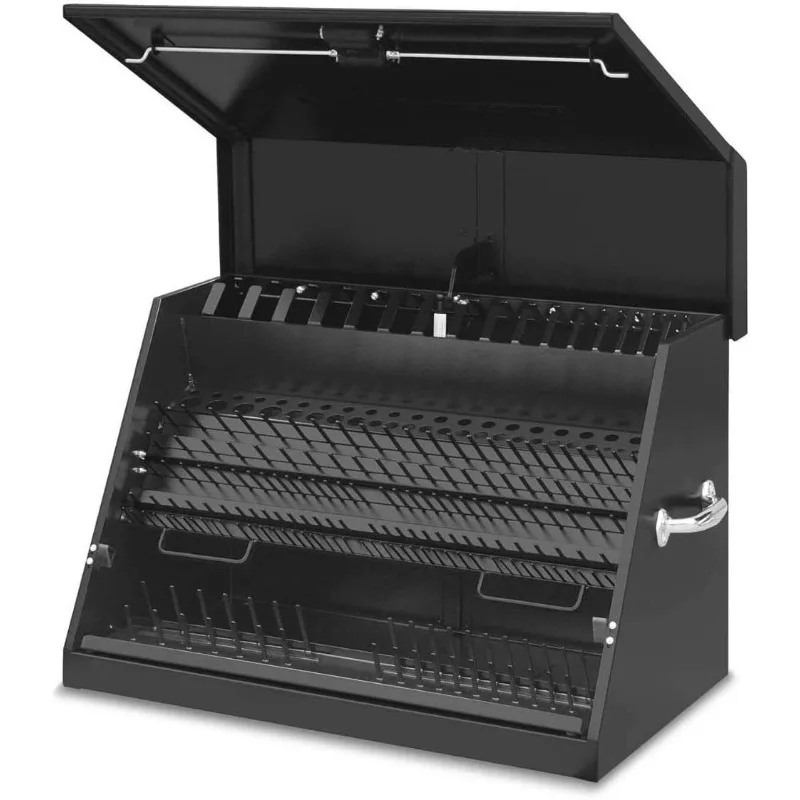 LA400B – 30-Inch Portable TRIANGLE Toolbox – Multi-Tier Design – 16-Gauge Construction – SAE and Metric Tool Chest – Weather